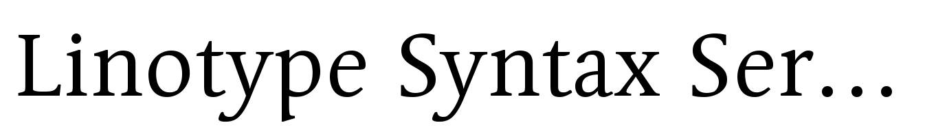 Linotype Syntax Serif Regular